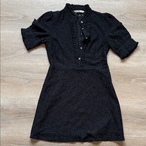 Zara Elegant Black Lace Dress (USA Medium)